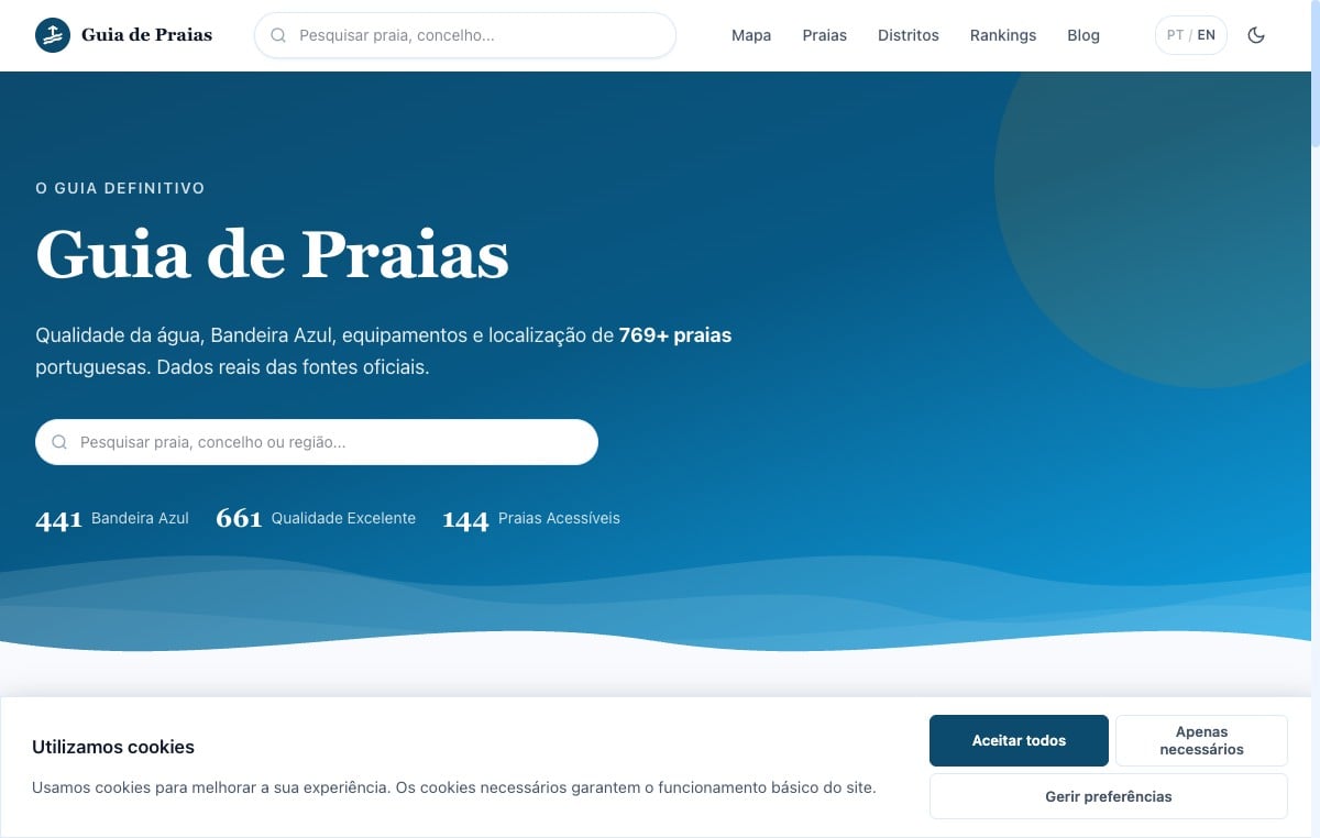 Guia de Praias — guia das praias de Portugal